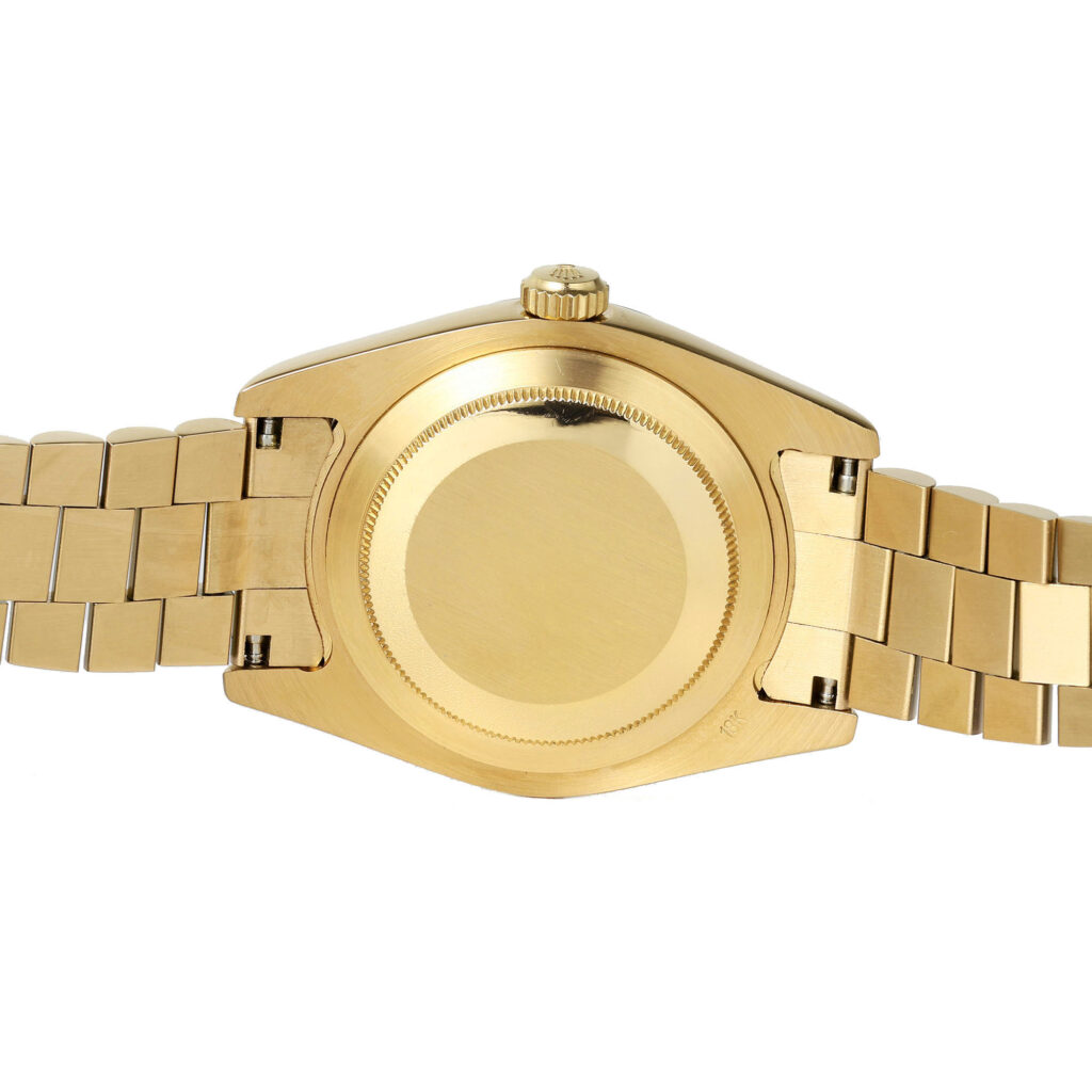 Replica Rolex DayDate 36mm 18k gelbgold grünes Zifferblatt